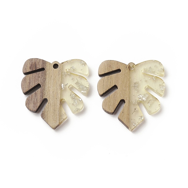 PandaHall Transparent Resin & Walnut Wood Pendants, Tropical Leaf Charms, with Silver Foil, Waxed, Monstera Leaf, Pale Goldenrod, 30x28x3mm...
PandaHall Transparent Resin & Walnut Wood Pendants, Tropical Leaf Charms, with Silver Foil, Waxed, Monstera Leaf, Pale Goldenrod, 30x28x3mm...