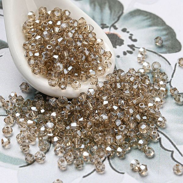 PandaHall Transparent Electroplate Glass Beads, Faceted, Pearl Luster Plated, Bicone, Tan, 2x2mm, Hole: 0.7mm, about 720pcs/bag Glass Bicone..., Orange
PandaHall Transparent Electroplate Glass Beads, Faceted, Pearl Luster Plated, Bicone, Tan, 2x2mm, Hole: 0.7mm, about 720pcs/bag Glass Bicone..., Orange