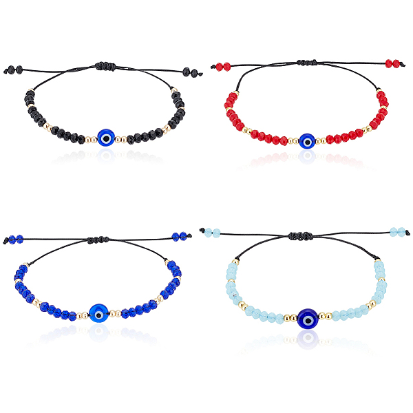 PandaHall ANATTASOUL 4Pcs 4 Colors Glass & Plastic Evil Eye Braided Bead Bracelets Set, Leather Cord Adjustable Bracelets for Women, Mixed..., Multicolor
PandaHall ANATTASOUL 4Pcs 4 Colors Glass & Plastic Evil Eye Braided Bead Bracelets Set, Leather Cord Adjustable Bracelets for Women, Mixed..., Multicolor
