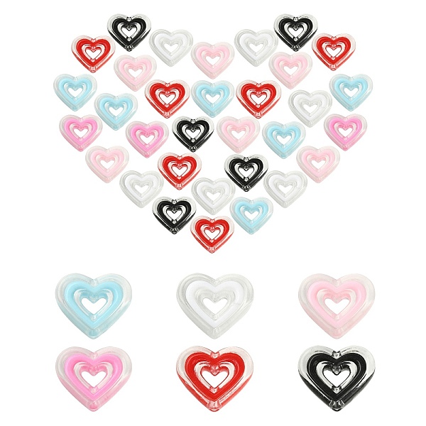 PandaHall 30Pcs 6 Colors Acrylic Beads, Bead in Bead, Heart, Mixed Color, 19.5x23x6mm, Hole: 3mm, 5pcs/color Acrylic Heart Multicolor
PandaHall 30Pcs 6 Colors Acrylic Beads, Bead in Bead, Heart, Mixed Color, 19.5x23x6mm, Hole: 3mm, 5pcs/color Acrylic Heart Multicolor