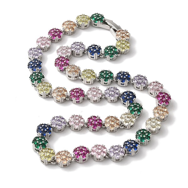 PandaHall Rack Plating Brass Pave Cubic Zirconia Flower Link Necklaces for Women, Cadmium Free & Lead Free, Long-Lasting Plated, Platinum...
PandaHall Rack Plating Brass Pave Cubic Zirconia Flower Link Necklaces for Women, Cadmium Free & Lead Free, Long-Lasting Plated, Platinum...