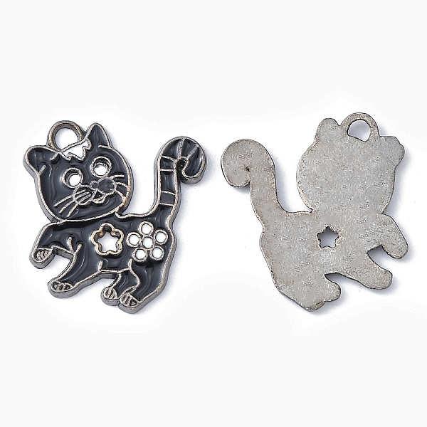 PandaHall Alloy Enamel Kitten Pendants, Cadmium Free & Lead Free, Cartoon Cat with Flower Shape, Gunmetal, about 25.5mm long, 24mm wide, 2mm..., Black
PandaHall Alloy Enamel Kitten Pendants, Cadmium Free & Lead Free, Cartoon Cat with Flower Shape, Gunmetal, about 25.5mm long, 24mm wide, 2mm..., Black