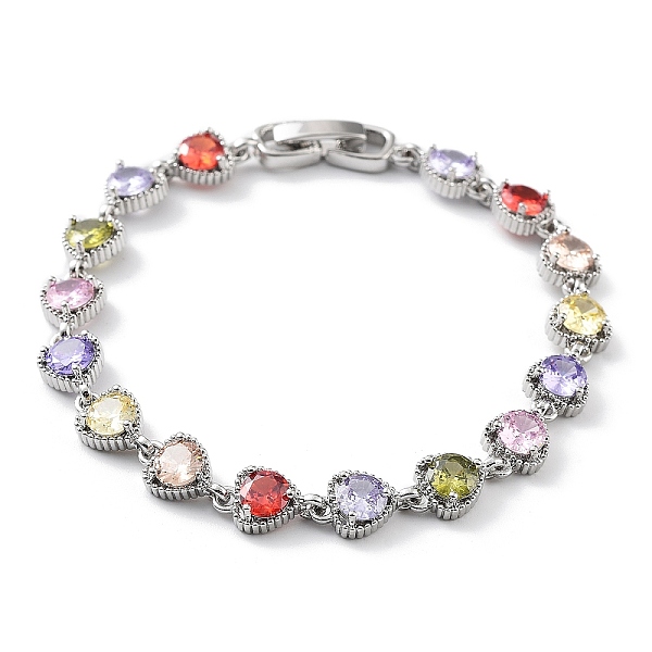 PandaHall Valentine's Day Rack Plating Brass Cubic Zirconia Heart Link Chain Bracelets for Women, Lead Free & Cadmium Free, Platinum, Inner...
PandaHall Valentine's Day Rack Plating Brass Cubic Zirconia Heart Link Chain Bracelets for Women, Lead Free & Cadmium Free, Platinum, Inner...
