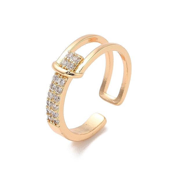 PandaHall Brass Micro Pave Cubic Zirconia Open Cuff Rings, Light Gold, US Size 5 3/4(16.3mm) Brass+Cubic Zirconia
PandaHall Brass Micro Pave Cubic Zirconia Open Cuff Rings, Light Gold, US Size 5 3/4(16.3mm) Brass+Cubic Zirconia