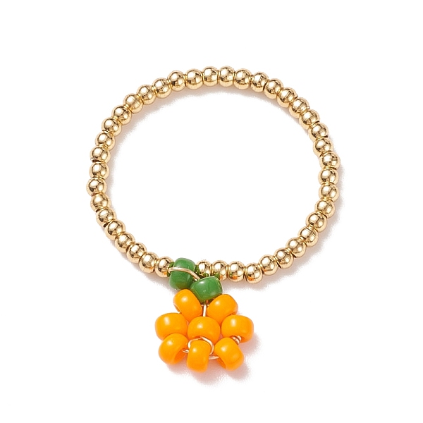 PandaHall Glass & Brass Braided Fruit Finger Ring for Women, Colorful, Orange Pattern, US Size 9 3/4(19.5mm) Glass Orange Orange
PandaHall Glass & Brass Braided Fruit Finger Ring for Women, Colorful, Orange Pattern, US Size 9 3/4(19.5mm) Glass Orange Orange