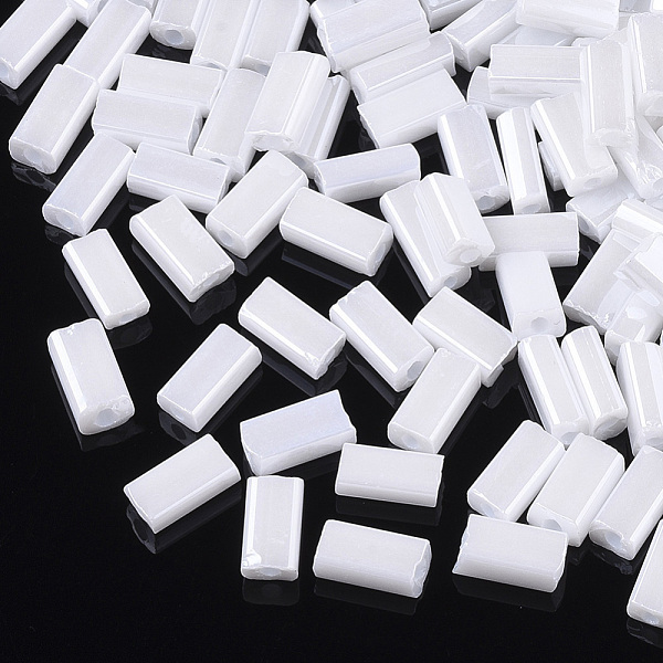 PandaHall Glass Seed Beads, Opaque Colours Lustered, Round Hole, Flat Rectangle, White, 4~7x3~3.5x2~2.5mm, Hole: 1~1.2mm, about 2500pcs/bag...
PandaHall Glass Seed Beads, Opaque Colours Lustered, Round Hole, Flat Rectangle, White, 4~7x3~3.5x2~2.5mm, Hole: 1~1.2mm, about 2500pcs/bag...