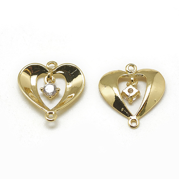 PandaHall Brass Links connectors, with Cubic Zirconia, Heart, Clear, Real 18K Gold Plated, 13x12x2mm, Hole: 1mm Brass+Cubic Zirconia Heart...
PandaHall Brass Links connectors, with Cubic Zirconia, Heart, Clear, Real 18K Gold Plated, 13x12x2mm, Hole: 1mm Brass+Cubic Zirconia Heart...