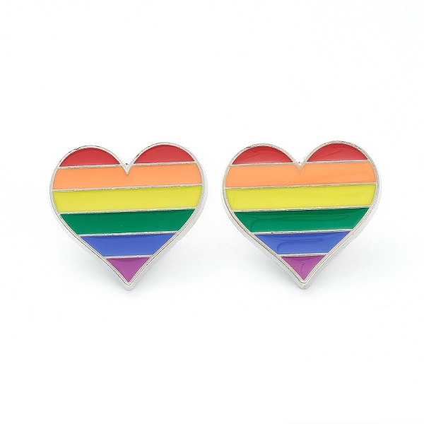 PandaHall Alloy Pride Enamel Brooches, Enamel Pin, with Butterfly Clutches, Rainbow Heart, Platinum, Colorful, 24.5x26x10mm Alloy+Enamel...
PandaHall Alloy Pride Enamel Brooches, Enamel Pin, with Butterfly Clutches, Rainbow Heart, Platinum, Colorful, 24.5x26x10mm Alloy+Enamel...