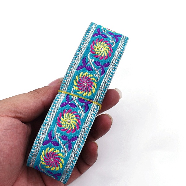 PandaHall 6.5M Ethnic Style Flat Embroidery Polyester Ribbons, Jacquard Ribbon, Garment Accessories, Flower Pattern, Deep Sky Blue, 1-1/4...
PandaHall 6.5M Ethnic Style Flat Embroidery Polyester Ribbons, Jacquard Ribbon, Garment Accessories, Flower Pattern, Deep Sky Blue, 1-1/4...