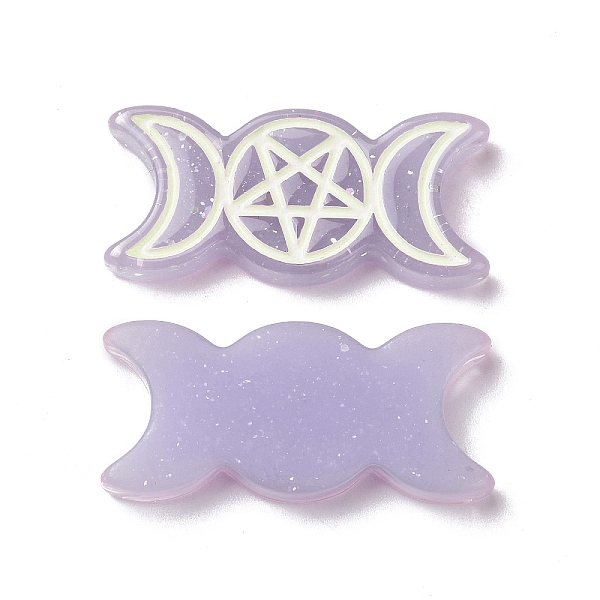 PandaHall Resin Cabochons, with Glitter Powder, Religion, Triple Moon Goddess, Lilac, 32.5x15x4.5mm Resin Moon Purple
PandaHall Resin Cabochons, with Glitter Powder, Religion, Triple Moon Goddess, Lilac, 32.5x15x4.5mm Resin Moon Purple