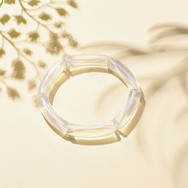 PandaHall Acrylic Curved Tube Chunky Stretch Bracelet for Women, Clear, Beads: 31x7.5x9.5mm, Inner Diameter: 2 inch(5.1cm) Acrylic Clear
PandaHall Acrylic Curved Tube Chunky Stretch Bracelet for Women, Clear, Beads: 31x7.5x9.5mm, Inner Diameter: 2 inch(5.1cm) Acrylic Clear