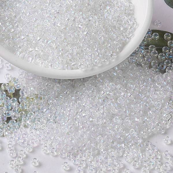 PandaHall MIYUKI Round Rocailles Beads, Japanese Seed Beads, 8/0, (RR250) Crystal AB, 3mm, Hole: 1mm, about 2111~2277pcs/50g Glass Clear
PandaHall MIYUKI Round Rocailles Beads, Japanese Seed Beads, 8/0, (RR250) Crystal AB, 3mm, Hole: 1mm, about 2111~2277pcs/50g Glass Clear