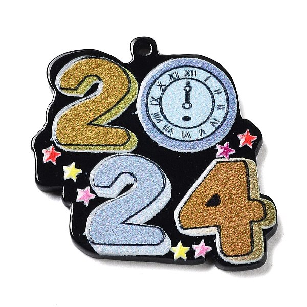 PandaHall Single-sided Printed Acrylic Pendants, Number 2024 Charm, Light Steel Blue, Clock, 34x33x2.5mm, Hole: 1.6mm Acrylic Clock
PandaHall Single-sided Printed Acrylic Pendants, Number 2024 Charm, Light Steel Blue, Clock, 34x33x2.5mm, Hole: 1.6mm Acrylic Clock