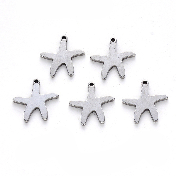 PandaHall 304 Stainless Steel Charms, Laser Cut, Starfish, Stainless Steel Color, 14x14x1mm, Hole: 1mm 304 Stainless Steel Starfish
PandaHall 304 Stainless Steel Charms, Laser Cut, Starfish, Stainless Steel Color, 14x14x1mm, Hole: 1mm 304 Stainless Steel Starfish