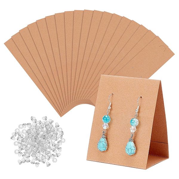 PandaHall 100Pcs 3D Triangle Kraft Paper Earring Display Cards, with 200Pcs Silicone Ear Nuts, Peru, Finish Product: 8x6.5cm, Hole: 2mm..., Brown
PandaHall 100Pcs 3D Triangle Kraft Paper Earring Display Cards, with 200Pcs Silicone Ear Nuts, Peru, Finish Product: 8x6.5cm, Hole: 2mm..., Brown