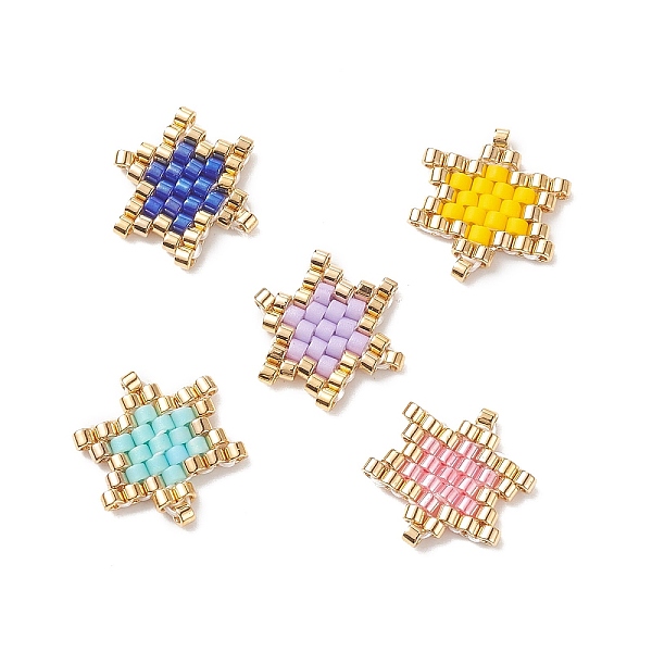PandaHall Handmade Japanese Seed Beads, Loom Pattern, Star of David, Mixed Color, 11x13x2mm Glass Star Multicolor
PandaHall Handmade Japanese Seed Beads, Loom Pattern, Star of David, Mixed Color, 11x13x2mm Glass Star Multicolor