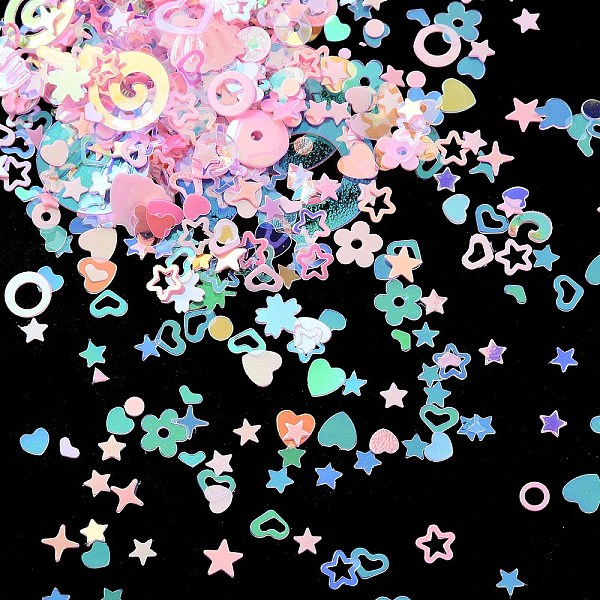 PandaHall PVC Sequins, Sewing Craft Decorations, Mixed Shape, Heart/Star/Flower, Pearl Pink, 1.5~16x2~12x0.5~1.5mm, Hole: 1~2mm, about...
PandaHall PVC Sequins, Sewing Craft Decorations, Mixed Shape, Heart/Star/Flower, Pearl Pink, 1.5~16x2~12x0.5~1.5mm, Hole: 1~2mm, about...