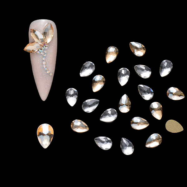 PandaHall Flat Back Glass Rhinestone Cabochons, Nail Art Decoration Accessories, Faceted, Teardrop, Mixed Color, 6x4x1.5mm, 20pcs/bag Glass..., Multicolor
PandaHall Flat Back Glass Rhinestone Cabochons, Nail Art Decoration Accessories, Faceted, Teardrop, Mixed Color, 6x4x1.5mm, 20pcs/bag Glass..., Multicolor