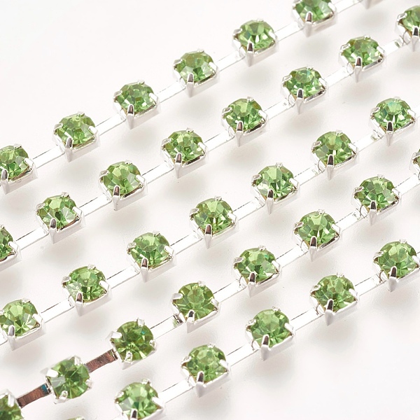 PandaHall Brass Rhinestone Strass Chains, Rhinestone Cup Chain, 1440pcs Rhinestone/bundle, Grade A, Silver Color Plated, Peridot, 3.5mm...
PandaHall Brass Rhinestone Strass Chains, Rhinestone Cup Chain, 1440pcs Rhinestone/bundle, Grade A, Silver Color Plated, Peridot, 3.5mm...