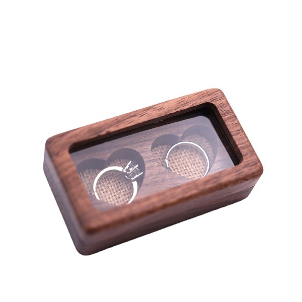 PandaHall 2 Heart Slots Rectangle Wood Couple Rings Gift Storage Case, Clear Window Jewelry Ring Box with Magnetic Lid, Sienna, 8.8x5cm Wood..., Brown
PandaHall 2 Heart Slots Rectangle Wood Couple Rings Gift Storage Case, Clear Window Jewelry Ring Box with Magnetic Lid, Sienna, 8.8x5cm Wood..., Brown