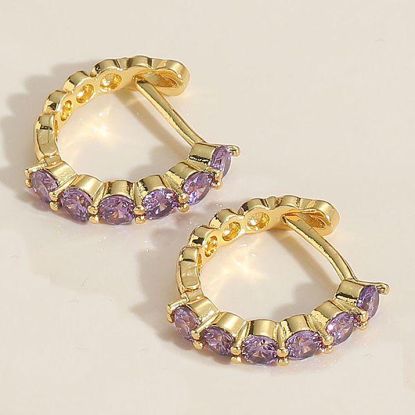 PandaHall Golden Brass with Cubic Zircon Hoop Earrings, Rings, Thistle, 19x18mm Cubic Zirconia Ring Purple
PandaHall Golden Brass with Cubic Zircon Hoop Earrings, Rings, Thistle, 19x18mm Cubic Zirconia Ring Purple