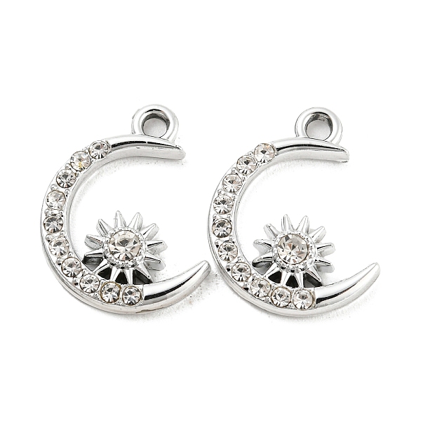PandaHall UV Plating Alloy Rhinestone Pendants, Moon with Star Charms, Platinum, 17x13x3mm, Hole: 1.6mm Alloy+Rhinestone Moon
PandaHall UV Plating Alloy Rhinestone Pendants, Moon with Star Charms, Platinum, 17x13x3mm, Hole: 1.6mm Alloy+Rhinestone Moon