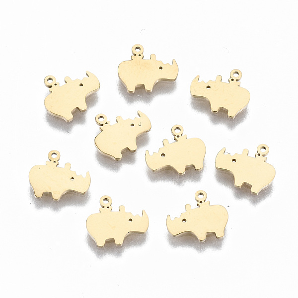 PandaHall 304 Stainless Steel Charms, Laser Cut, Rhinoceros, Real 14K Gold Plated, 7.5x8.5x1mm, Hole: 0.8mm 304 Stainless Steel Other Animal
PandaHall 304 Stainless Steel Charms, Laser Cut, Rhinoceros, Real 14K Gold Plated, 7.5x8.5x1mm, Hole: 0.8mm 304 Stainless Steel Other Animal
