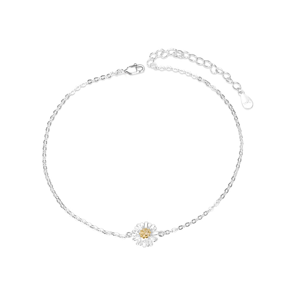 PandaHall SHEGRACE Trendy 925 Sterling Silver Anklet, with Daisy Flower, Silver, 210mm Sterling Silver Silver
PandaHall SHEGRACE Trendy 925 Sterling Silver Anklet, with Daisy Flower, Silver, 210mm Sterling Silver Silver