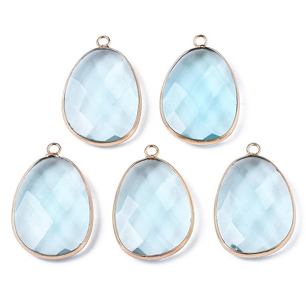 PandaHall Glass Pendants, with Golden Plated Brass Edge, Faceted, Teardrop, Light Blue, 34~35x23x7mm, Hole: 2.5mm Glass Teardrop
PandaHall Glass Pendants, with Golden Plated Brass Edge, Faceted, Teardrop, Light Blue, 34~35x23x7mm, Hole: 2.5mm Glass Teardrop