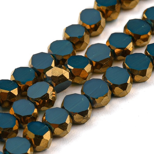 PandaHall Electroplate Glass Beads Strands, with Golden Plated Edge, Faceted Flat Round, Cadet Blue, 4x2.5mm, Hole: 1mm, about 70pcs/strand...
PandaHall Electroplate Glass Beads Strands, with Golden Plated Edge, Faceted Flat Round, Cadet Blue, 4x2.5mm, Hole: 1mm, about 70pcs/strand...