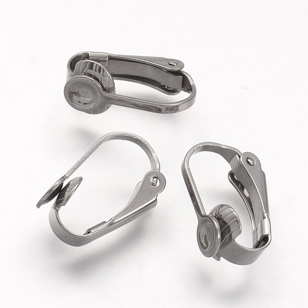 PandaHall 304 Stainless Steel Clip-on Earring Cabochon Setting Findings, for Non-Pierced Ears, Stainless Steel Color, 16x10x7.5mm 304...
PandaHall 304 Stainless Steel Clip-on Earring Cabochon Setting Findings, for Non-Pierced Ears, Stainless Steel Color, 16x10x7.5mm 304...