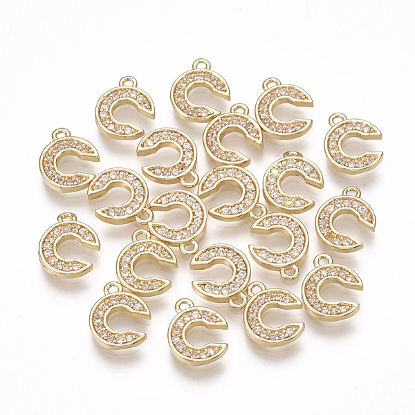PandaHall Brass Cubic Zirconia Charms, Letter, Clear, Real 18K Gold Plated, Letter.C, 10x8x1.5mm, Hole: 1mm Brass+Cubic Zirconia Letter C...
PandaHall Brass Cubic Zirconia Charms, Letter, Clear, Real 18K Gold Plated, Letter.C, 10x8x1.5mm, Hole: 1mm Brass+Cubic Zirconia Letter C...