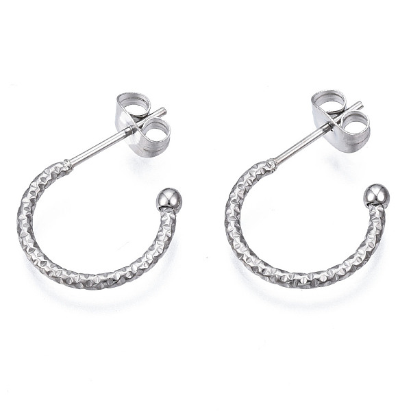 PandaHall 316 Surgical Stainless Steel Stud Earrings, Half Hoop Earrings, Ring, Stainless Steel Color, 15x2mm, Pin: 0.8mm 316 Surgical...
PandaHall 316 Surgical Stainless Steel Stud Earrings, Half Hoop Earrings, Ring, Stainless Steel Color, 15x2mm, Pin: 0.8mm 316 Surgical...