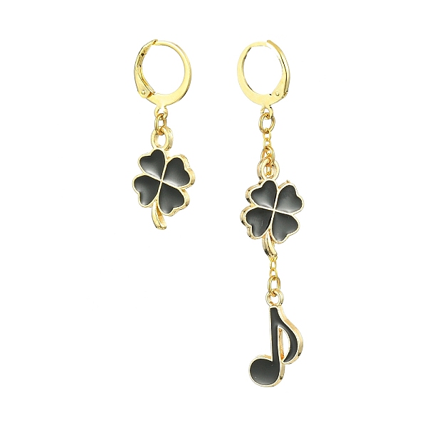 PandaHall Golden Alloy Enamel Dangle Leverback Earrings, Asymmetrical Earrings, Clover, 33~64x10~12.5mm Alloy Clover
PandaHall Golden Alloy Enamel Dangle Leverback Earrings, Asymmetrical Earrings, Clover, 33~64x10~12.5mm Alloy Clover