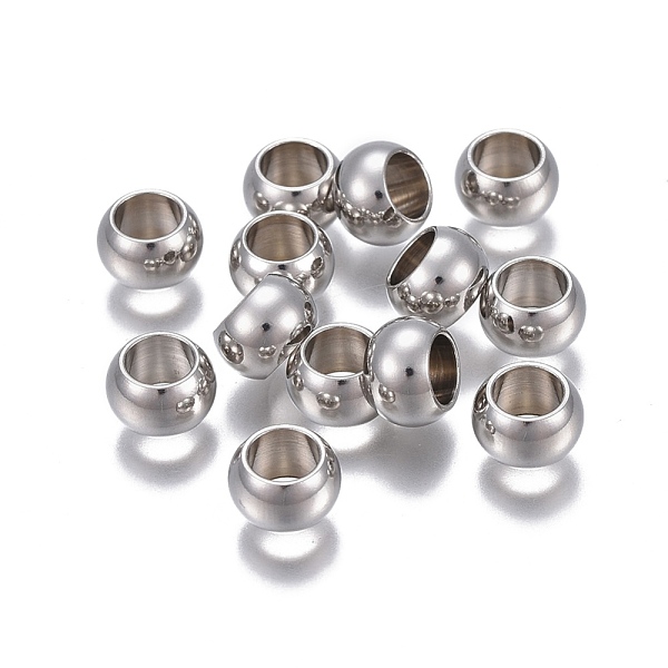 PandaHall 201 Stainless Steel European Beads, Large Hole Beads, Rondelle, Stainless Steel Color, 8x5mm, Hole: 4.9mm 201 Stainless Steel...
PandaHall 201 Stainless Steel European Beads, Large Hole Beads, Rondelle, Stainless Steel Color, 8x5mm, Hole: 4.9mm 201 Stainless Steel...