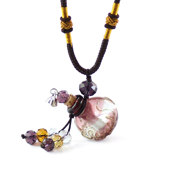PandaHall Lampwork Perfume Bottle Pendant Necklace with Glass Beads, Essential Oil Vial Jewelry for Women, Rosy Brown, 17.7~25.59 inch...
PandaHall Lampwork Perfume Bottle Pendant Necklace with Glass Beads, Essential Oil Vial Jewelry for Women, Rosy Brown, 17.7~25.59 inch...