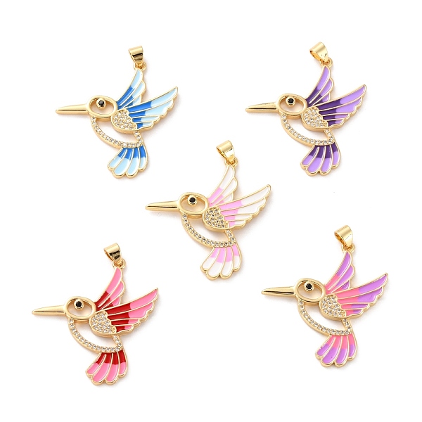 PandaHall Brass Micro Pave Clear Cubic Zirconia Pendants, with Enamel, Long-Lasting Plated, Real 18K Gold Plated, Bird, Mixed Color..., Multicolor
PandaHall Brass Micro Pave Clear Cubic Zirconia Pendants, with Enamel, Long-Lasting Plated, Real 18K Gold Plated, Bird, Mixed Color..., Multicolor