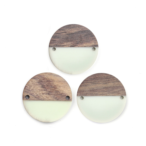 PandaHall Resin & Walnut Wood Links connectors, Flat Round, Aquamarine, 28x3~4mm, Hole: 1.8mm Resin+Wood Flat Round Green
PandaHall Resin & Walnut Wood Links connectors, Flat Round, Aquamarine, 28x3~4mm, Hole: 1.8mm Resin+Wood Flat Round Green