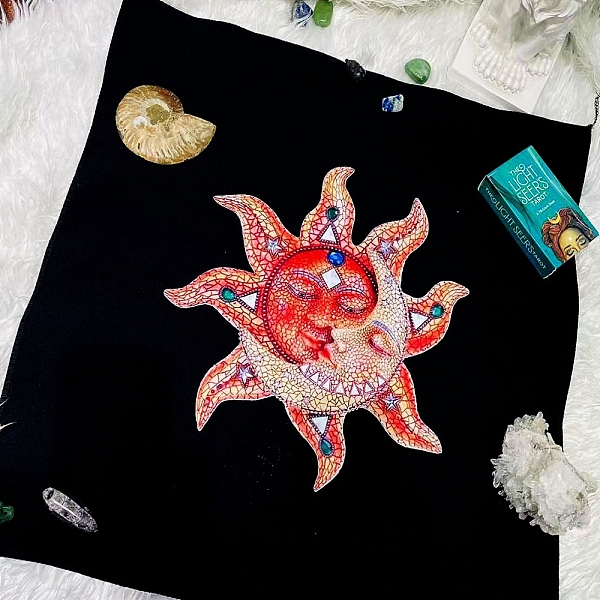 PandaHall Polyester Tarot Tablecloth for Divination, Tarot Card Pad, Pendulum Tablecloth, Square, Sun, 490x490mm Polyester Sun
PandaHall Polyester Tarot Tablecloth for Divination, Tarot Card Pad, Pendulum Tablecloth, Square, Sun, 490x490mm Polyester Sun