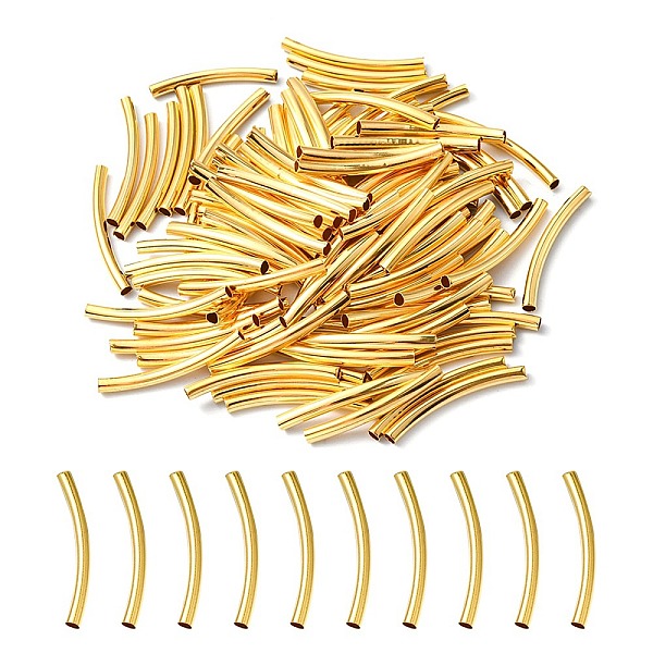 PandaHall 100Pcs Brass Tube Beads, Curved Tube, Golden, 30x3mm, Hole: 2.5mm Brass Tube
PandaHall 100Pcs Brass Tube Beads, Curved Tube, Golden, 30x3mm, Hole: 2.5mm Brass Tube