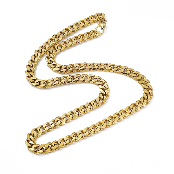 PandaHall Vacuum Plating 201 Stainless Steel Cuban Link Chain Necklace with 304 Stainless Steel Clasps for Men Women, Golden, 23.86(60.6cm)...
PandaHall Vacuum Plating 201 Stainless Steel Cuban Link Chain Necklace with 304 Stainless Steel Clasps for Men Women, Golden, 23.86(60.6cm)...