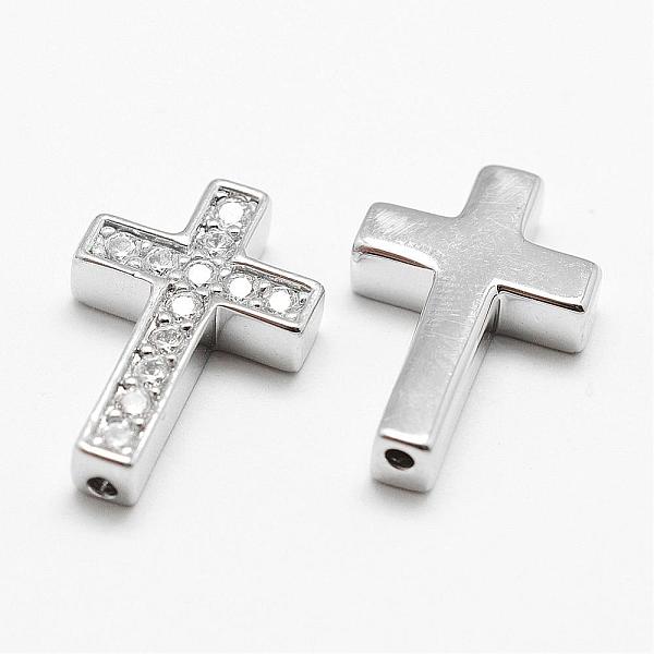 PandaHall Brass Micro Pave Grade AAA Cubic Zirconia Beads, Cross, Cadmium Free & Nickel Free & Lead Free, Real Platinum Plated...
PandaHall Brass Micro Pave Grade AAA Cubic Zirconia Beads, Cross, Cadmium Free & Nickel Free & Lead Free, Real Platinum Plated...
