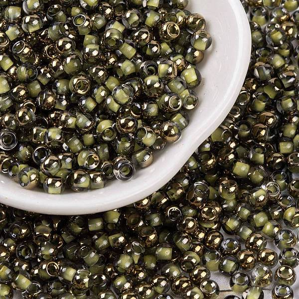 PandaHall Glass Seed Beads, Inside Colours, Half Gilded Plated, Round, Light Khaki, 4x3mm, Hole: 1.2mm, 6428pcs/pound Glass
PandaHall Glass Seed Beads, Inside Colours, Half Gilded Plated, Round, Light Khaki, 4x3mm, Hole: 1.2mm, 6428pcs/pound Glass