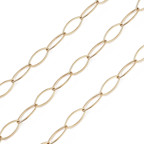 PandaHall 304 Stainless Steel Horse Eye Link Chains, Unwelded, with Spool, Golden, 15x7x1mm, about 32.81 Feet(10m)/Roll 304 Stainless Steel
PandaHall 304 Stainless Steel Horse Eye Link Chains, Unwelded, with Spool, Golden, 15x7x1mm, about 32.81 Feet(10m)/Roll 304 Stainless Steel