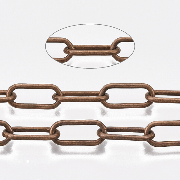 PandaHall Unwelded Iron Paperclip Chains, Drawn Elongated Cable Chains, with Spool, Red Copper, 12.5x5.6x1.2mm, about 82.02 Feet(25m)/roll...
PandaHall Unwelded Iron Paperclip Chains, Drawn Elongated Cable Chains, with Spool, Red Copper, 12.5x5.6x1.2mm, about 82.02 Feet(25m)/roll...