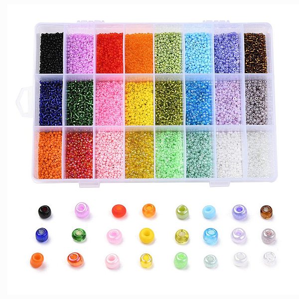 PandaHall 288G 24 Style 12/0 Glass Seed Beads, Ceylon & Opaque & Frosted Colors & Colors Rainbow & Colours Lustered & Silver Lined &..., Multicolor
PandaHall 288G 24 Style 12/0 Glass Seed Beads, Ceylon & Opaque & Frosted Colors & Colors Rainbow & Colours Lustered & Silver Lined &..., Multicolor