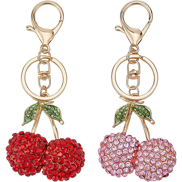 PandaHall BENECREAT 2 Styles Lovely Cherry with Leaves Keychain, Zinc Alloy Rhinestone Keychain with Iron Key Rings, Purse Pendant Handbag..., Multicolor
PandaHall BENECREAT 2 Styles Lovely Cherry with Leaves Keychain, Zinc Alloy Rhinestone Keychain with Iron Key Rings, Purse Pendant Handbag..., Multicolor