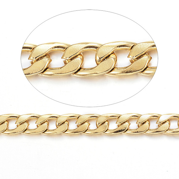 PandaHall 304 Stainless Steel Cuban Link Chains, Chunky Curb Chains, with Spool, Unwelded, for Jewelry Making, Golden, 7x4.5x1mm, about...
PandaHall 304 Stainless Steel Cuban Link Chains, Chunky Curb Chains, with Spool, Unwelded, for Jewelry Making, Golden, 7x4.5x1mm, about...