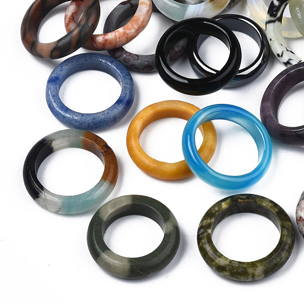 PandaHall Natural & Synthetic Mixed Stone Plain Band Ring for Women, US Size 5 1/2(16.1mm)~US Size 8 3/4(18.7mm) Mixed Stone
PandaHall Natural & Synthetic Mixed Stone Plain Band Ring for Women, US Size 5 1/2(16.1mm)~US Size 8 3/4(18.7mm) Mixed Stone