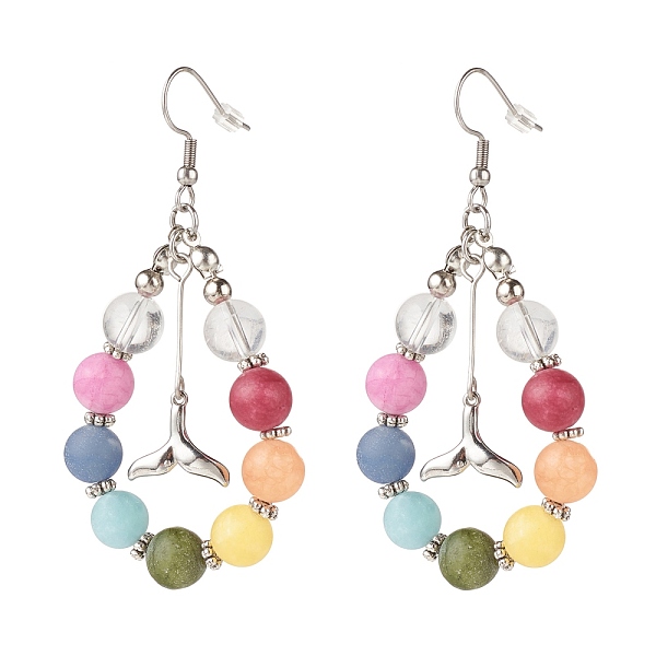 PandaHall Natural Mixed Gemstone Braided Teardrop Dangle Earrings with Brass Whale Tail Charms, 304 Stainless Steel Wire Wrap Big Drop..., Multicolor
PandaHall Natural Mixed Gemstone Braided Teardrop Dangle Earrings with Brass Whale Tail Charms, 304 Stainless Steel Wire Wrap Big Drop..., Multicolor